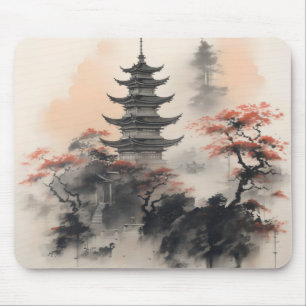 Asian Building Nature Mouse Pad