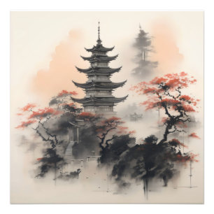 Asian Building Nature Photo Print