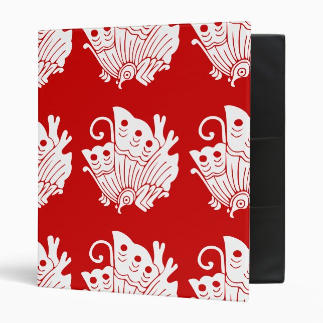 Asian Butterfly Japanese Kamon Design Binder (Front/Inside)