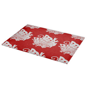 Asian Butterfly Japanese Kamon Design Cutting Board