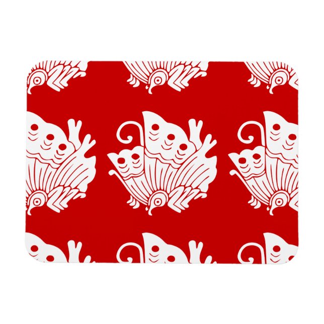 Asian Butterfly Japanese Kamon Design Magnet (Horizontal)