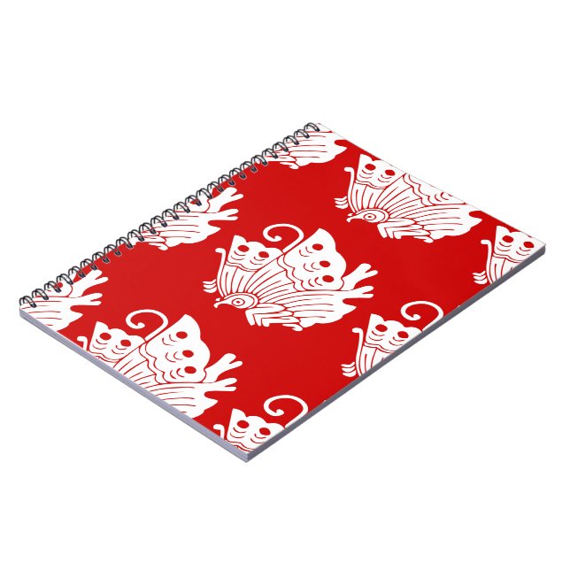 Asian Butterfly Japanese Kamon Design Notebook (Left Side)