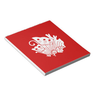 Asian Butterfly Japanese Kamon Design Notepad