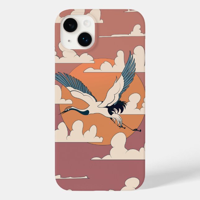 Asian Crane In Flight Case-Mate iPhone Case (Back)