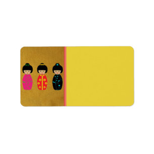 Asian Dolls Address Label