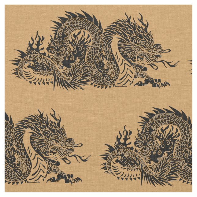 Asian dragon fabric (Close Up)