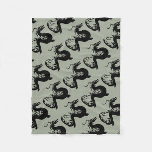 Asian Dragon Fleece Blanket