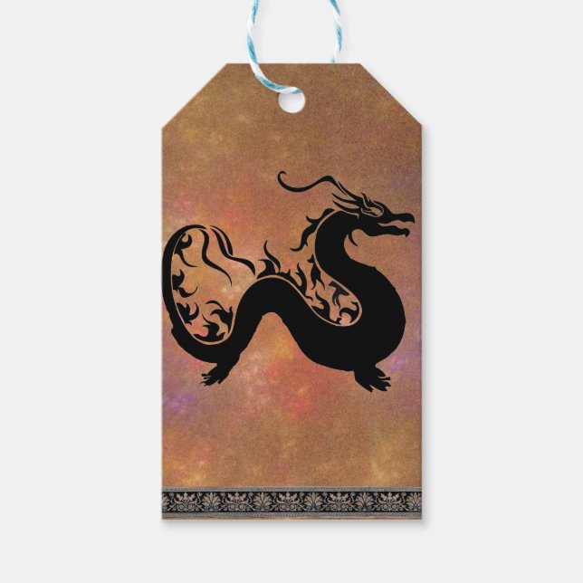 Asian Dragon Gift Tags (Front)