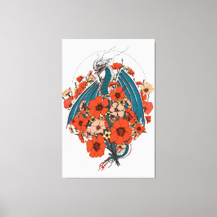 Asian Dragon Logo Canvas Print