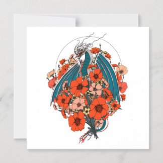 Asian Dragon Logo Magnetic Invitation
