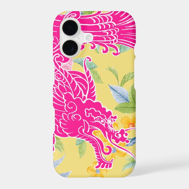 Asian Dragon - Pink on Pastel iPhone Case (Back)