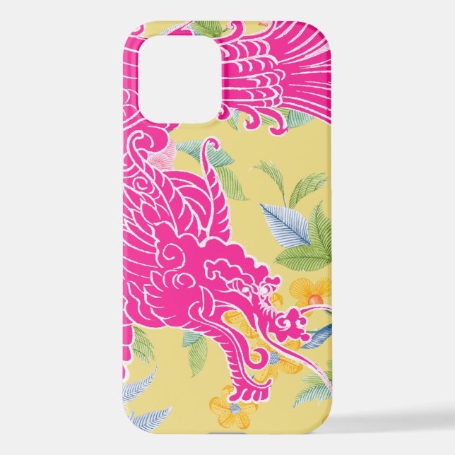 Asian Dragon - Pink on Pastel iPhone Case (Back)