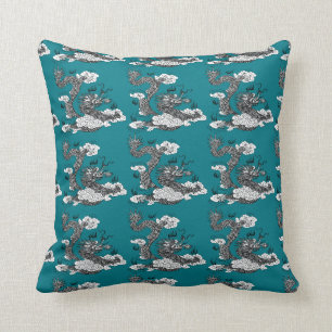 Asian Dragon Throw Pillow