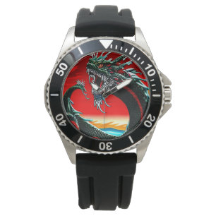 ASIAN DRAGON   THROW PILLOW WATCH