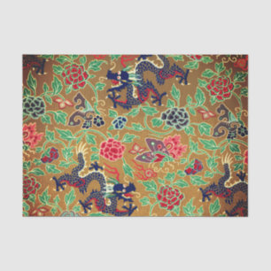 ASIAN DRAGONS WITH BUTTERFLIES Tissue Paper