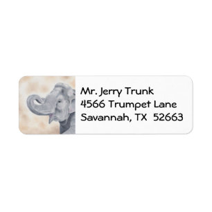 Asian Elephant address label