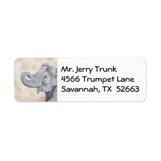 Asian Elephant address label