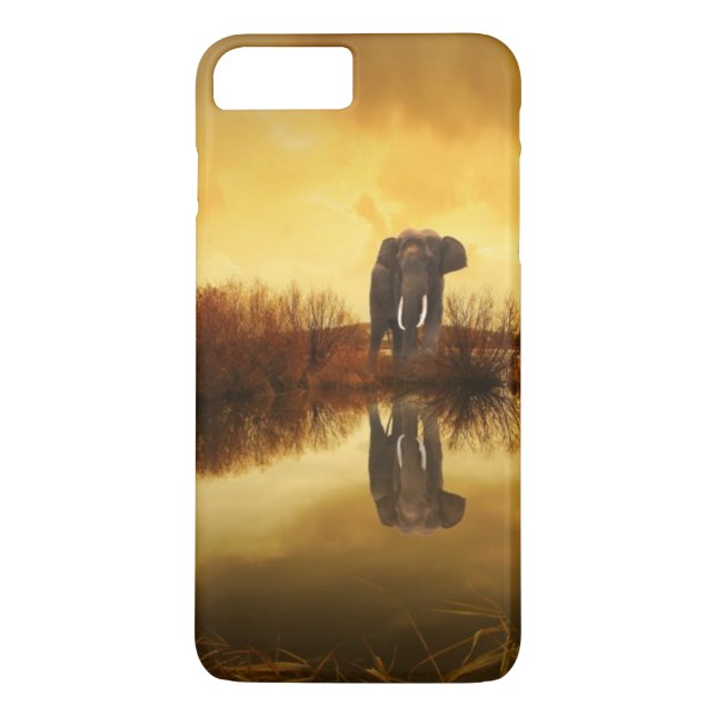 Asian Elephant in Thailand under a glowing sunset Case-Mate iPhone Case (Back)