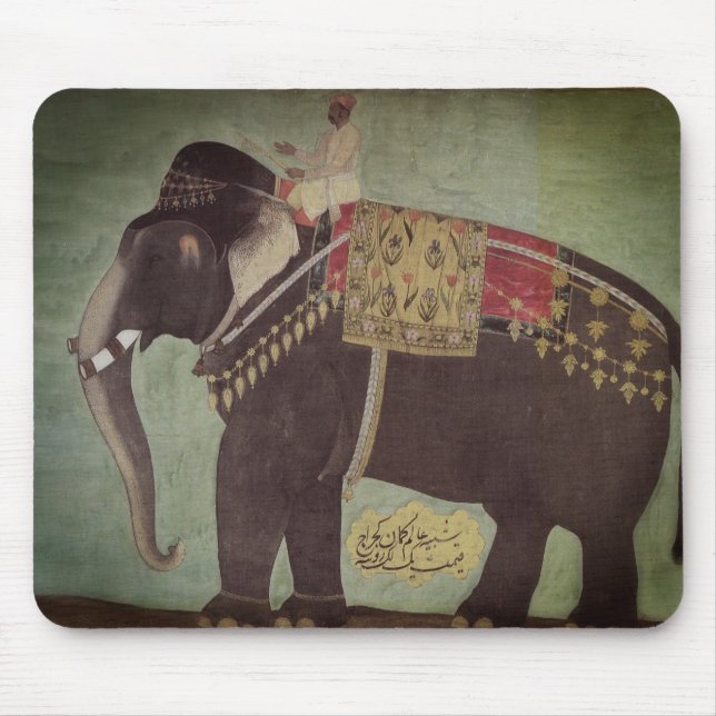 Asian Elephant Jade Green Mousepad Desk Accessory (Front)