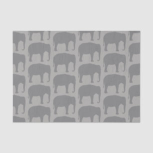 Asian Elephant Silhouettes Pattern Tissue Paper
