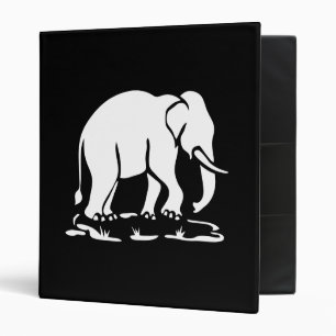Asian Elephants Ahead Thai Elephant Trekking Sign Binder