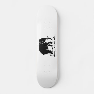 Asian Elephants Ahead Thai Elephant Trekking Sign Skateboard