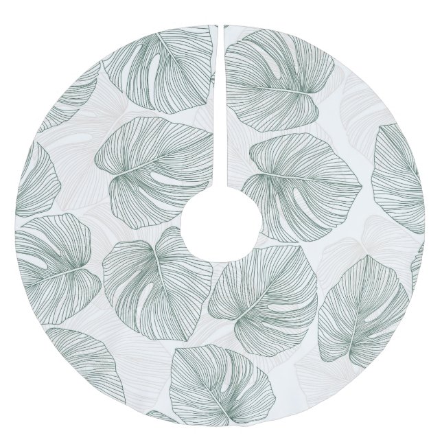 Asian Fabric Ikat: Traditional Seamless Brushed Polyester Tree Skirt (Front)