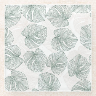Asian Fabric Ikat: Traditional Seamless Glass Coaster