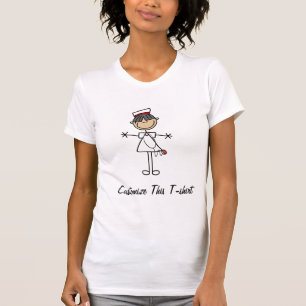 Asian Female Stick Figure Nurse T-shirts and Gifts