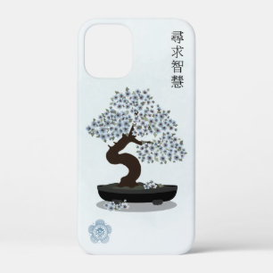 Asian floral bonsai blossom tree graphic design iPhone 12 mini case