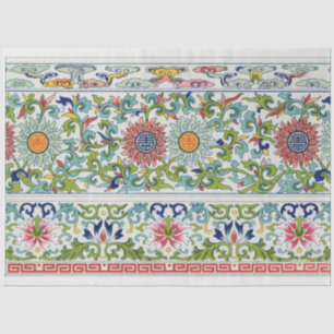 Asian floral decoupage paper