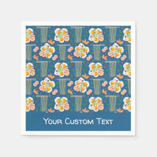 Asian Food Illustration Paper Napkins with Ramen 