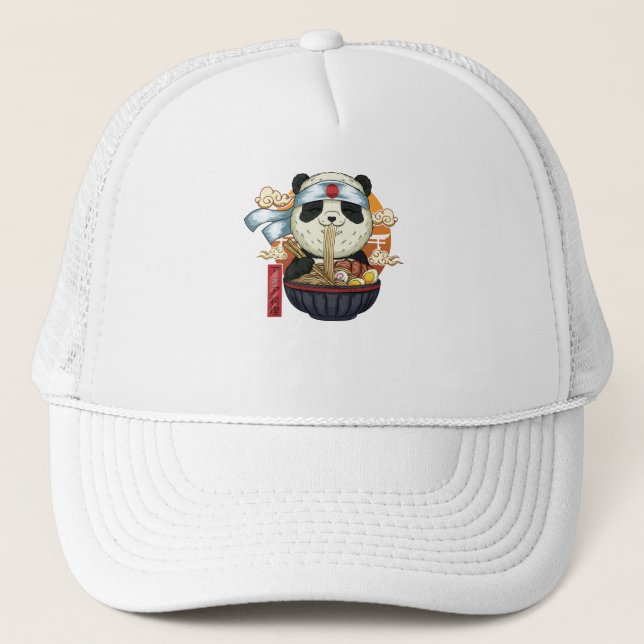 Asian Food Panda Trucker Hat (Front)