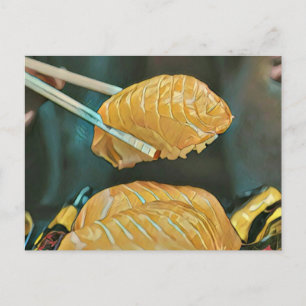 Asian food sushi lover postcard