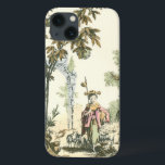Asian Garden with Woman and Animals iPhone 13 Case<br><div class="desc">A lovely Asian style garden filled with various animals and monitored by a watchful woman. The scene conjures thoughts of the Garden of Eden,  complete with a snake slithering in the foreground. A perfect gift for the worldly,  well-travelled person in your life!</div>