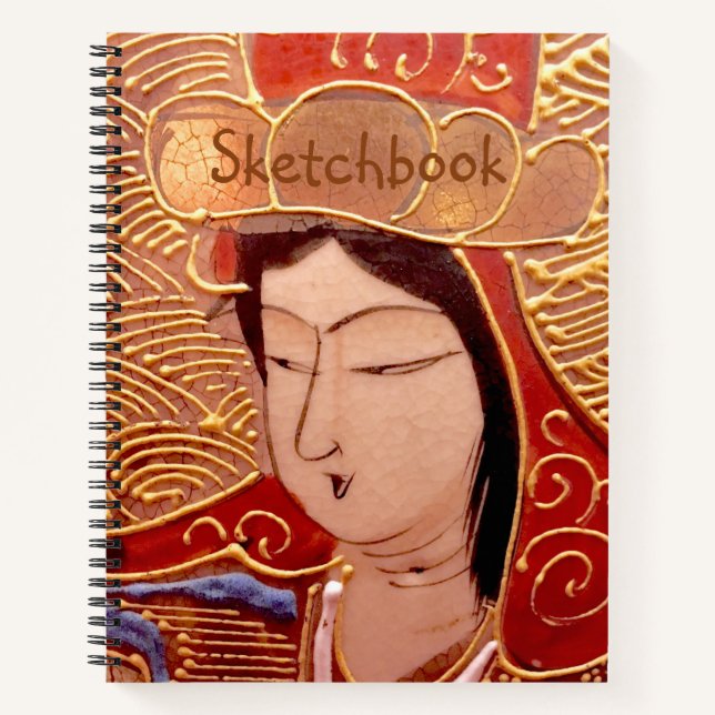 Asian Geisha Sketchbook Notebook (Front)