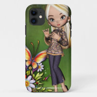 Asian Girl Beautiful Flowers Design 6