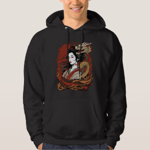 Asian Girl   Chinese Dragon Hoodie
