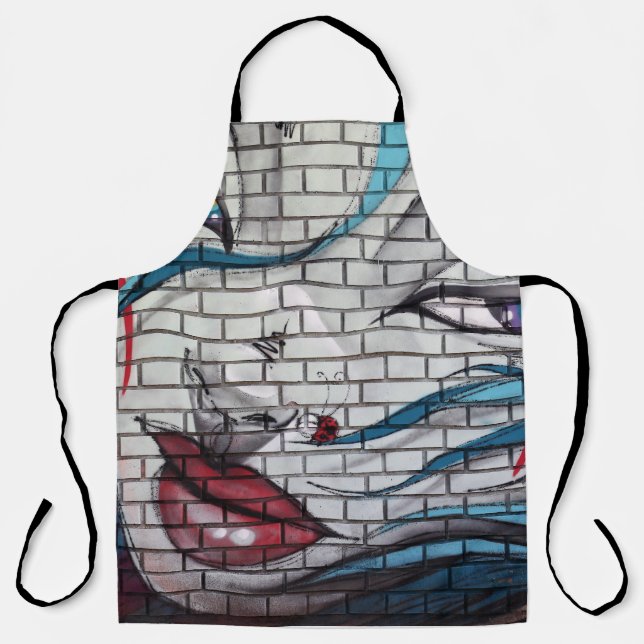 Asian Girl Graffiti  Apron (Front)