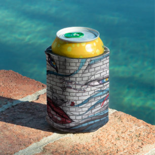 Asian Girl Graffiti  Can Cooler