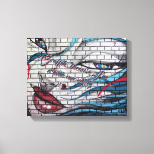 Asian Girl Graffiti  Canvas Print