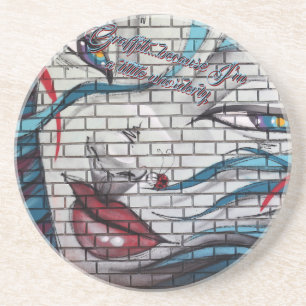 Asian Girl Graffiti  Coaster