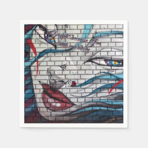 Asian Girl Graffiti Napkin