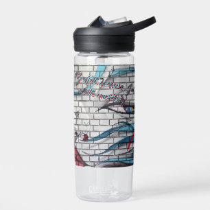 Asian Girl Graffiti Water Bottle