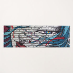Asian Girl Graffiti Yoga Mat