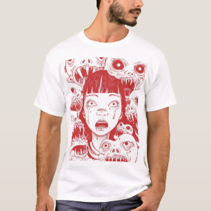 Asian Girl Manga Style Illustration T-Shirt