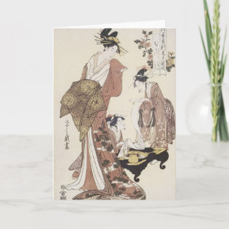Asian Girls Geesha Greeting Card