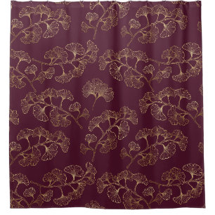 Asian Gold Botanical Pattern
