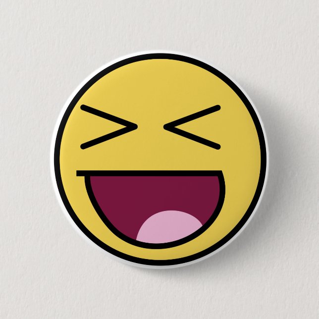 Asian Happy Face 2 Inch Round Button (Front)