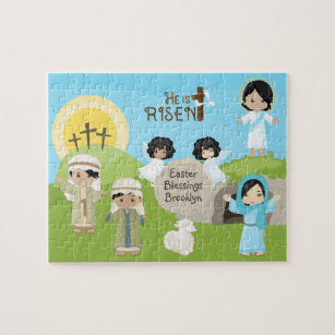 Asian He is Risen Easter Jigsaw Puzzle